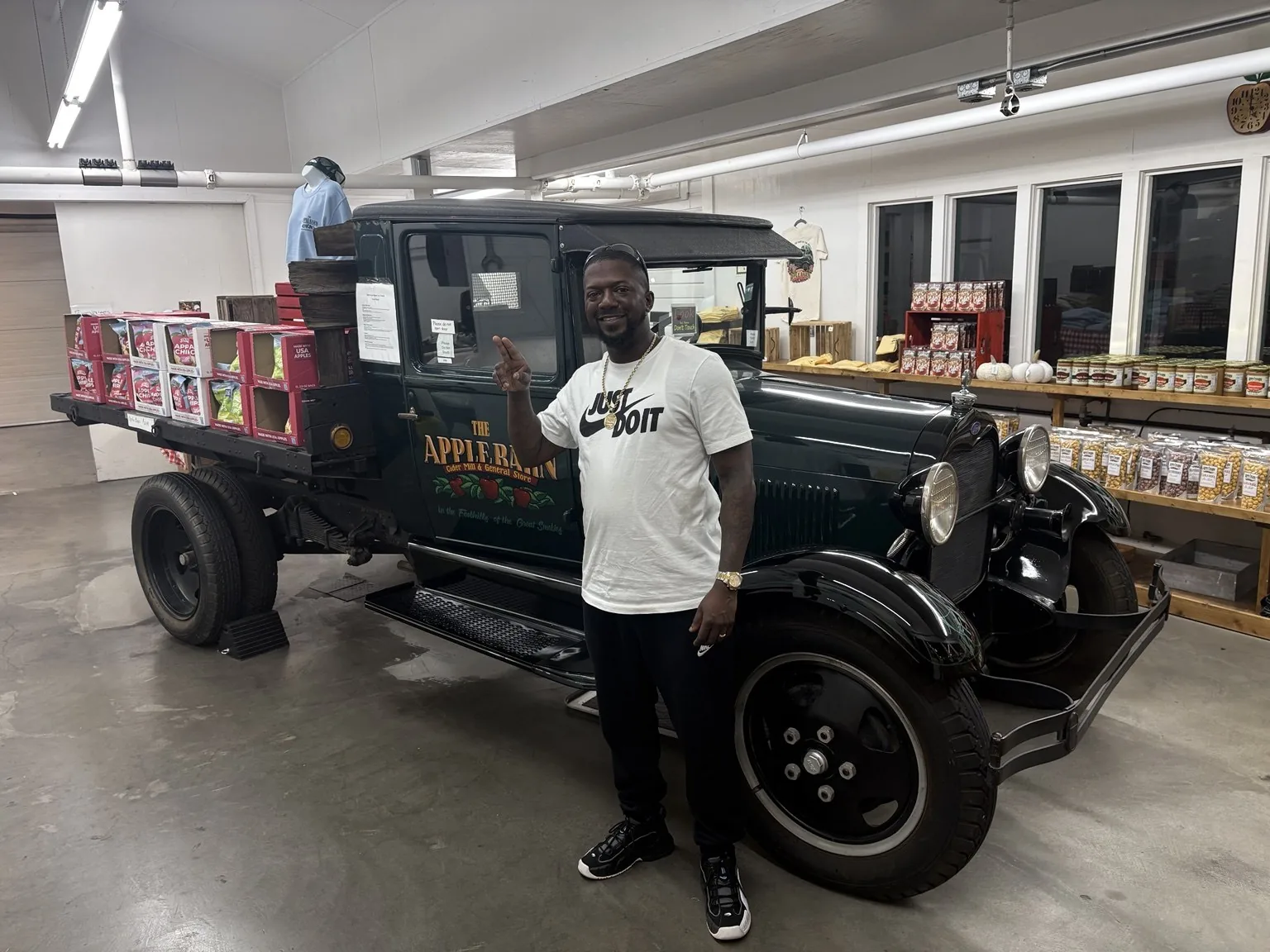 A classic truck and a photo stop
