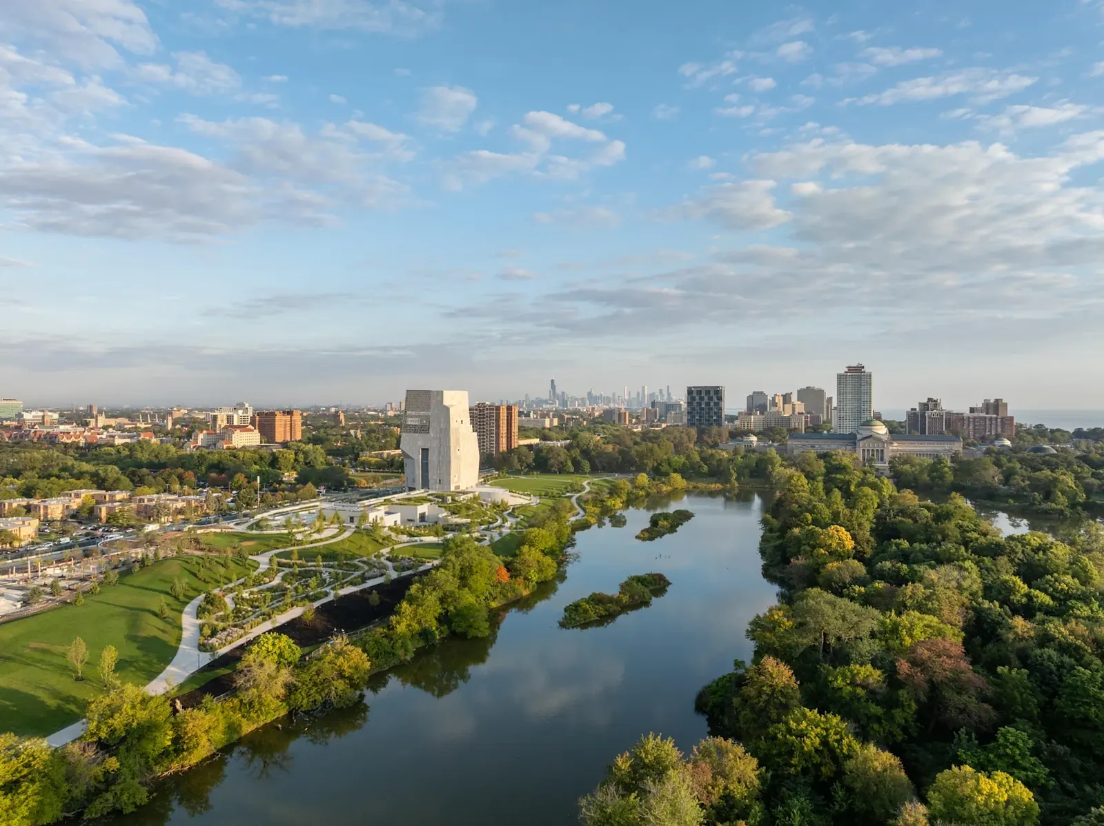 Obama Presidential Center campus in Chicago, photographed in September 2025